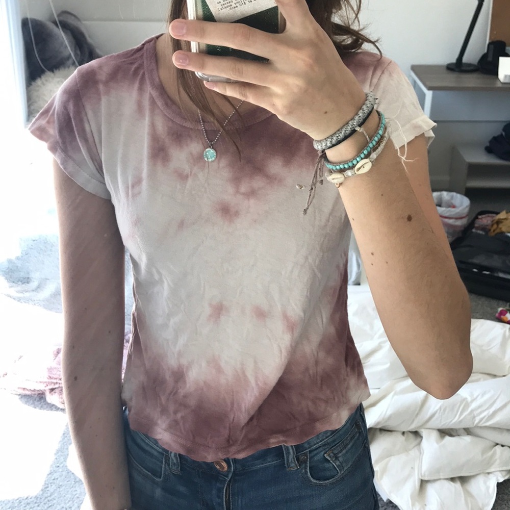tye-dye brandy short sleeve top